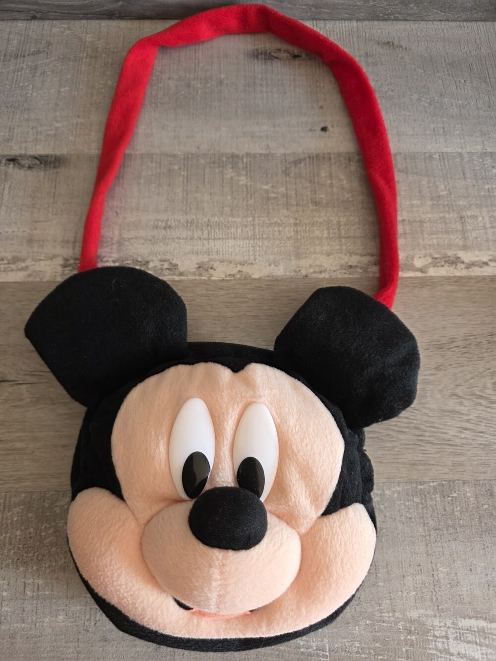 Disney Mickey Mouse Plush Face Crossbody Shoulder Bag FLAW b212